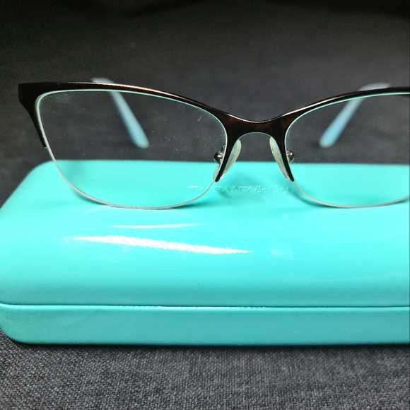 Tiffany eyeglasses in silver, half frameless - Picture 1 of 5